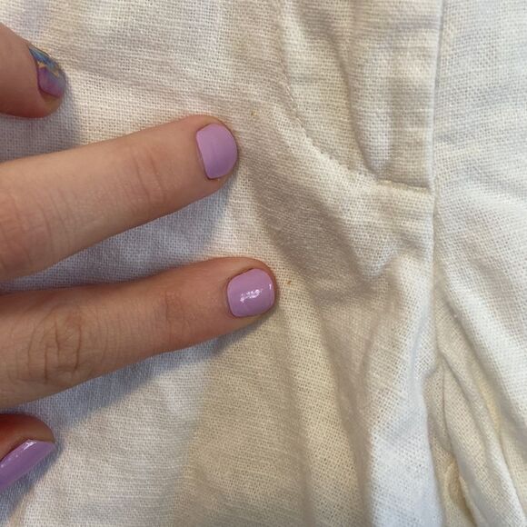 J. Crew White Partial Linen Scalloped Edge Hem Shorts Size 8 - Picture 4 of 8